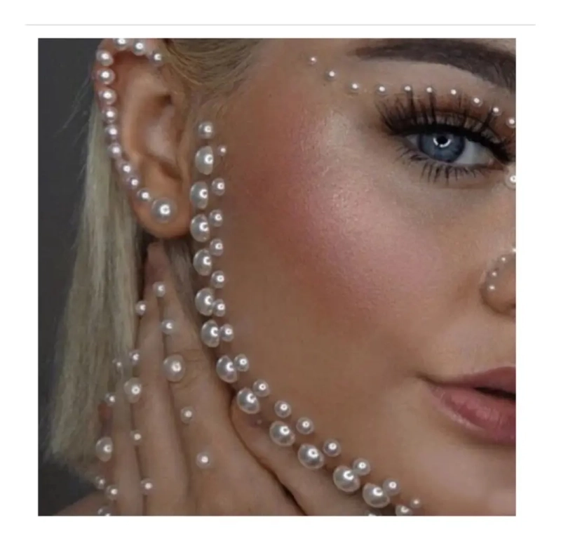 PACK 3 STICKERS STRASS PEGATINA ADHESIVAS PERLAS FACIALES - 6