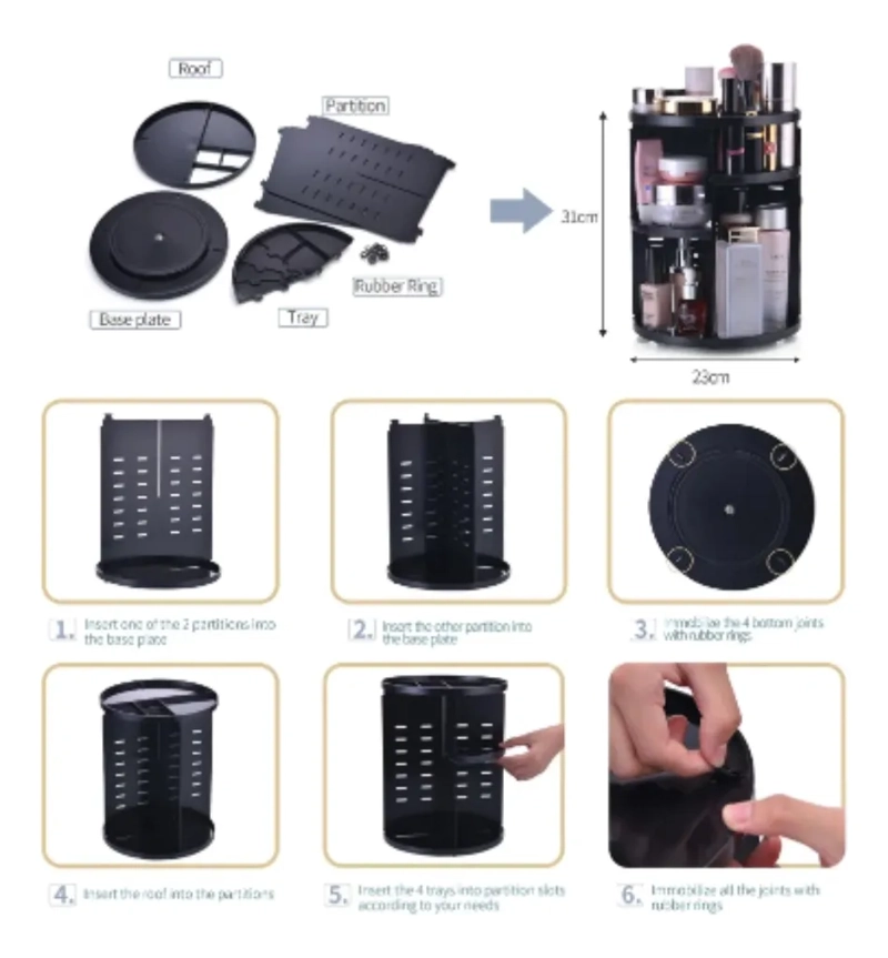 ORGANIZADOR PARA MAQUILLAJE Y COSMETICOS 360 - 2