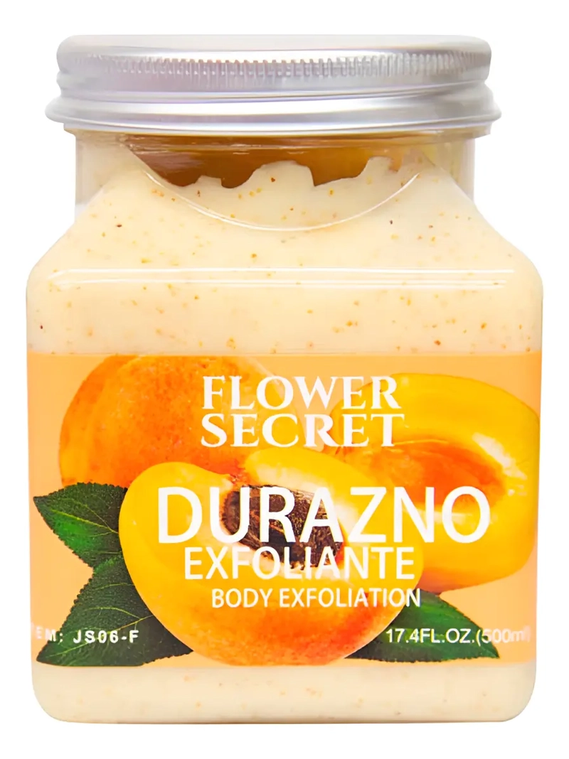 EXFOLIANTE CORPORAL Y FACIAL DURAZNO 500 GRS + GUANTE MASAJEADOR - 1