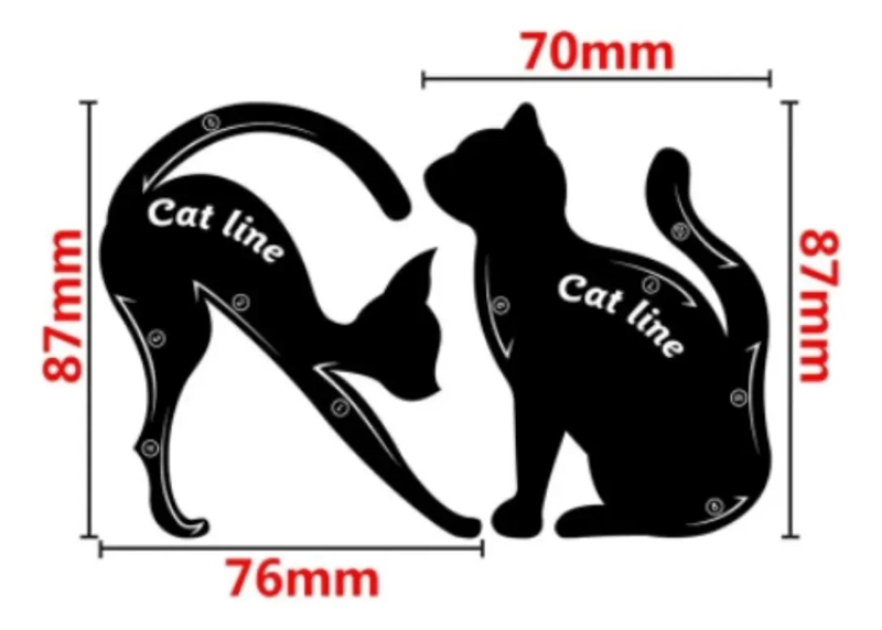 DELINEADOR LIQUIDO OJOS + SET MOLDES DELINEADO CAT - 5