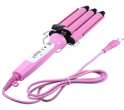 RIZADORA PLANCHA ONDULADORA DE CABELLO ELECTRICA DE 3 TUBOS - 5