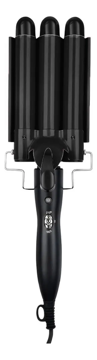 RIZADORA PLANCHA ONDULADORA DE CABELLO ELECTRICA DE 3 TUBOS - 8