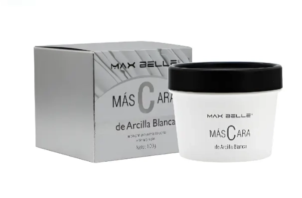 MASCARA MASCARILLA DE ARCILLA BLANCA 100 GR MAX BELLE - 1