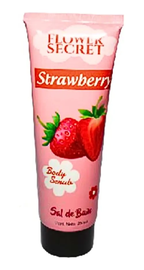 SAL DE BAÑO EXFOLIANTE CORPORAL FRUTILLA FLOWER SECRET - 1