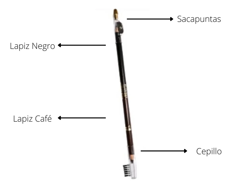 LAPIZ DELINEADOR PARA CEJAS OJOS 2 TONOS EN 1 CAFE /NEGRO - 2
