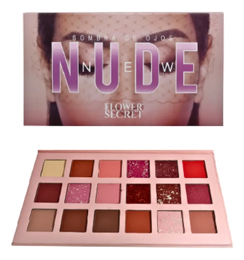 PALETA DE SOMBRAS 18 COLORES NUDE FLOWER SECRET - 4