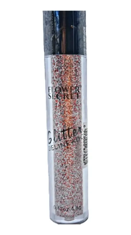 DELINEADOR ROJO GLITTER COLORES FLOWER SECRET - 6