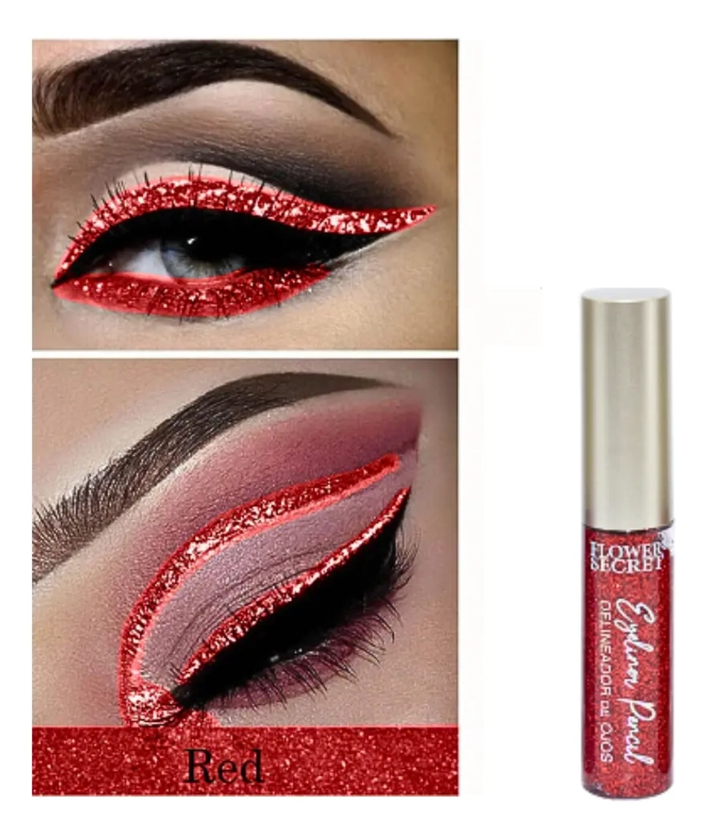 PACK 6 DELINEADORES GLITTER COLORES FLOWER SECRET - 3