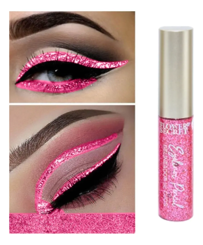 PACK 6 DELINEADORES GLITTER COLORES FLOWER SECRET - 4