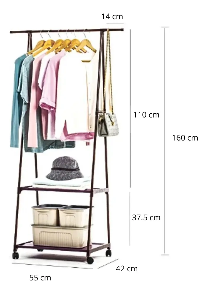 PERCHERO MULTIFUNCIONAL ORGANIZADOR ROPA ZAPATOS ACCESORIOS - 3