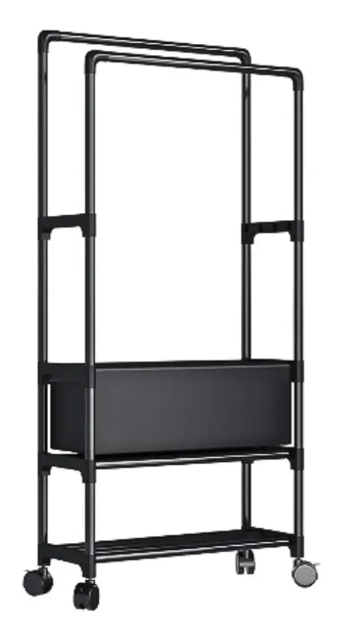 PERCHERO MULTIFUNCIONAL ORGANIZADOR ROPA ZAPATOS BARRA DOBLE - 2