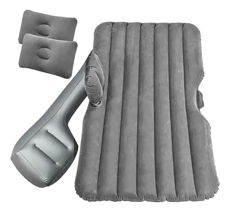 COLCHON INFLABLE PARA AUTO O CAMPING +COMPRESOR+ 2 ALMOHADAS - 1