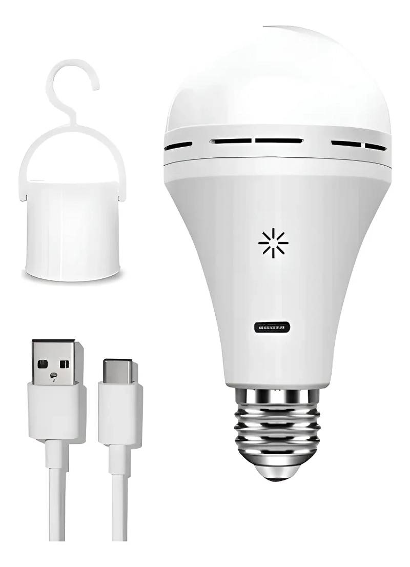 AMPOLLETA BOMBILLA LED RECARGABLE EMERGENCIA O CAMPING - 1