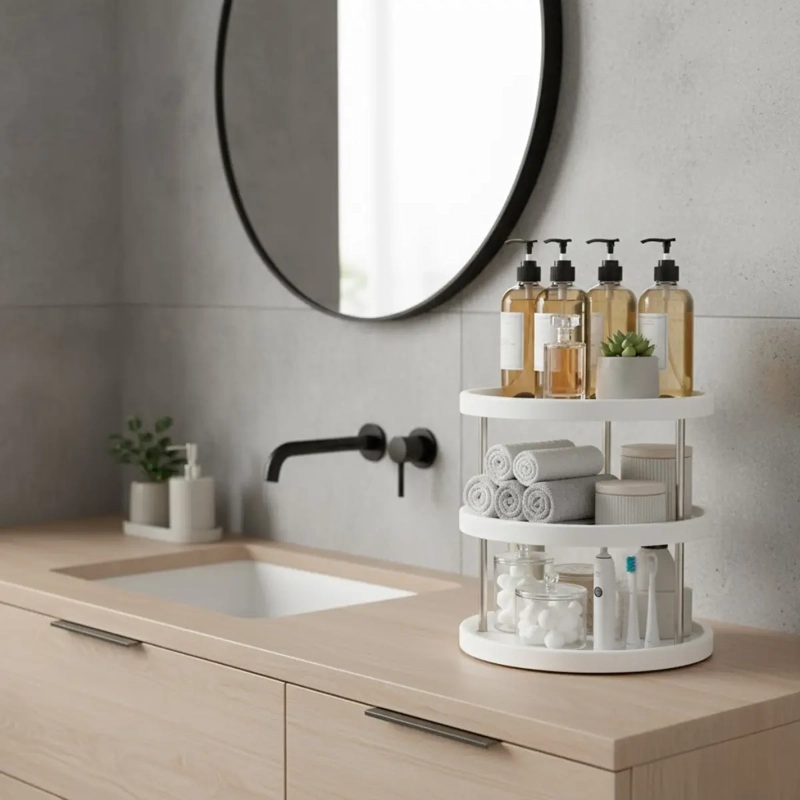 ORGANIZADOR GIRATORIO CONDIMENTOS COCINA 3 NIVELES MULTIUSO - 4