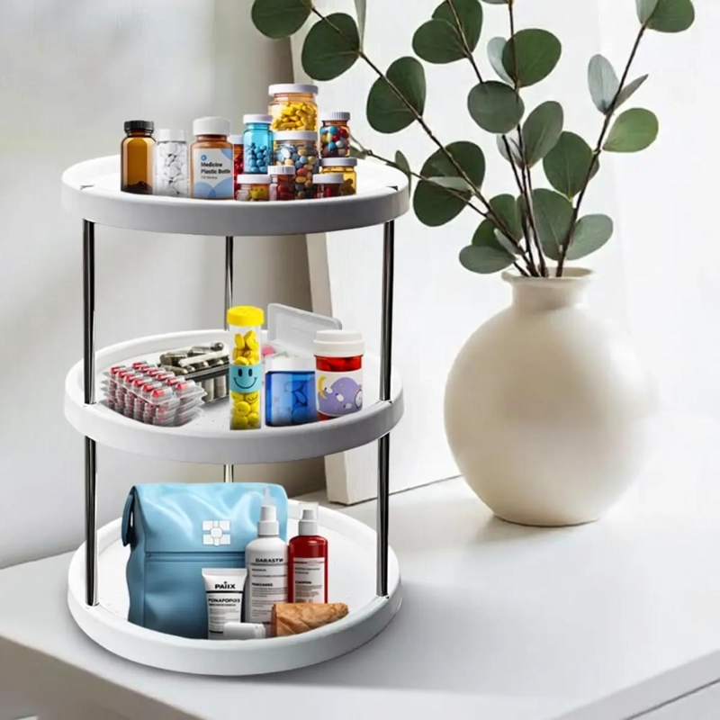 ORGANIZADOR GIRATORIO CONDIMENTOS COCINA 3 NIVELES MULTIUSO - 6