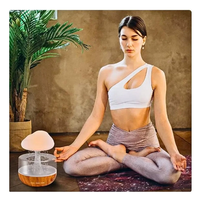 DIFUSOR DE AROMA HUMIDIFICADOR NUBE EFECTO LLUVIA MULTICOLOR - 3