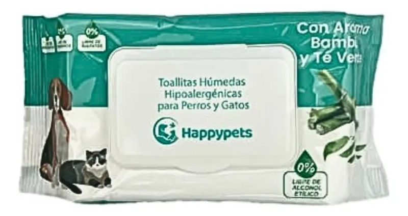50 UNIDADES TOALLAS HUMEDAS PERROS GATOS MASCOTAS - 4