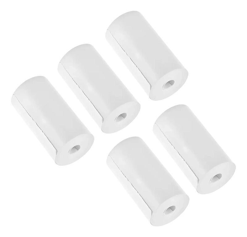KIT 5 ROLLOS PAPEL TE RMICO 56MM PARA MINI IMPRESORA BLANCO - 1