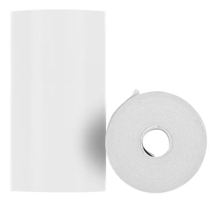 KIT 5 ROLLOS PAPEL TE RMICO 56MM PARA MINI IMPRESORA BLANCO - 2