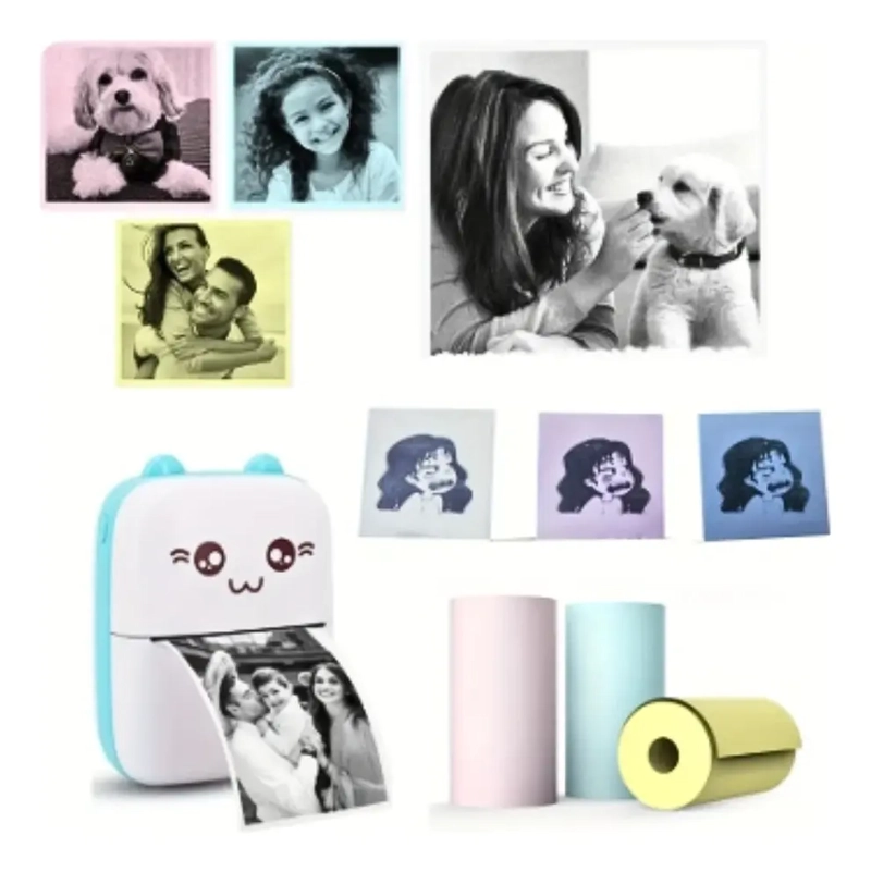KIT 5 ROLLOS PAPEL TE RMICO 56MM PARA MINI IMPRESORA BLANCO - 5