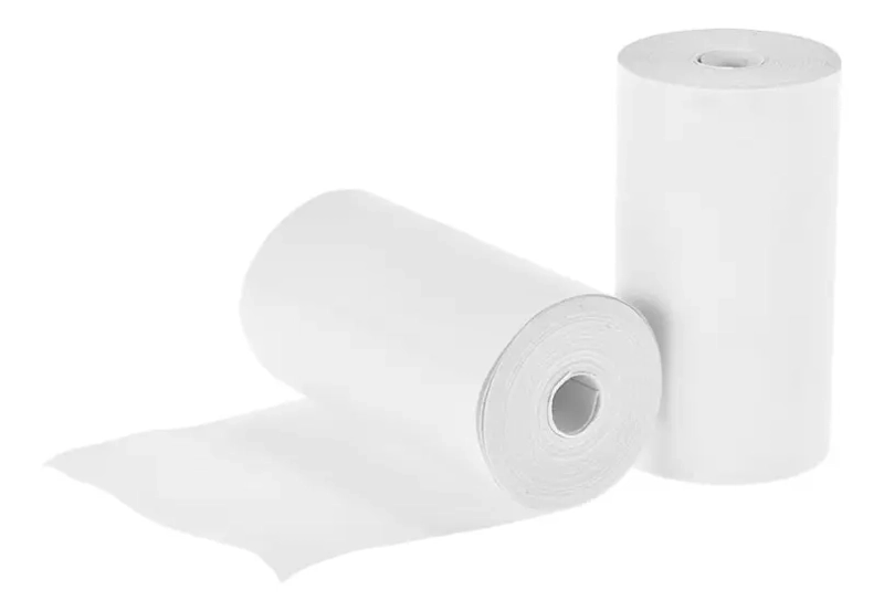 KIT 5 ROLLOS PAPEL TE RMICO 56MM PARA MINI IMPRESORA BLANCO - 6