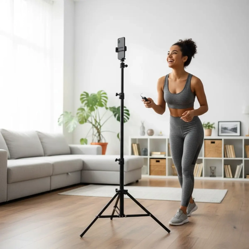 SOPORTE TRIPODE PARA CELULAR RETRACTIL 2.1 MTS VIDEOS FOTOS - 7