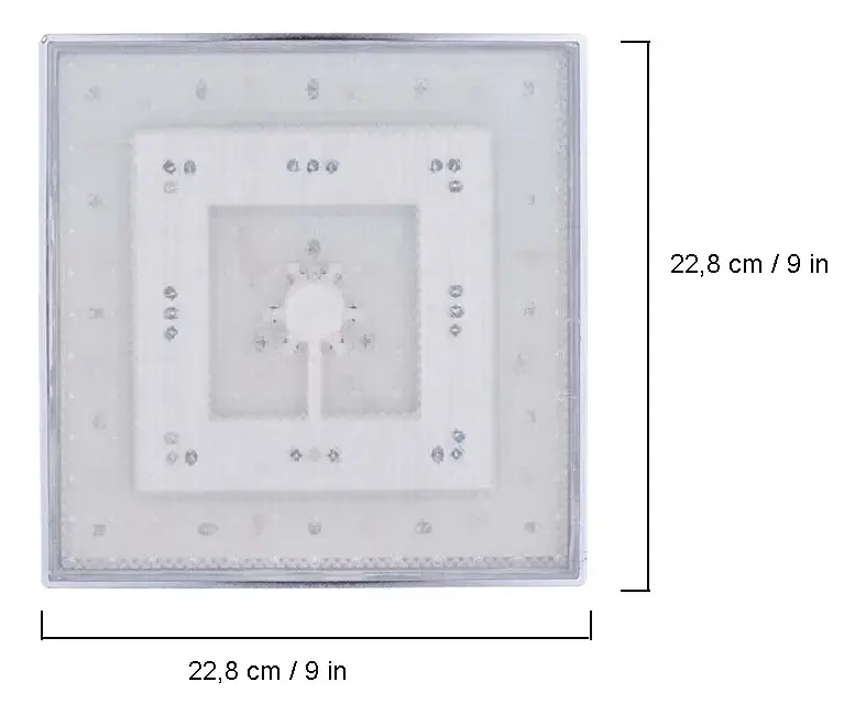 CABEZAL DUCHA REGADERA CUADRADA LUZ LED RGB - 5