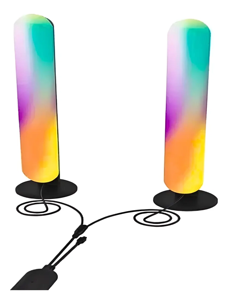 2 BARRA LUZ LED RGB LAMPARA AMBIENTE USB CONTROL REMOTO APP - 1