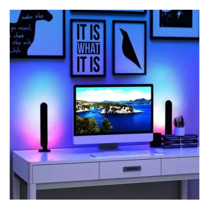 2 BARRA LUZ LED RGB LAMPARA AMBIENTE USB CONTROL REMOTO APP - 4