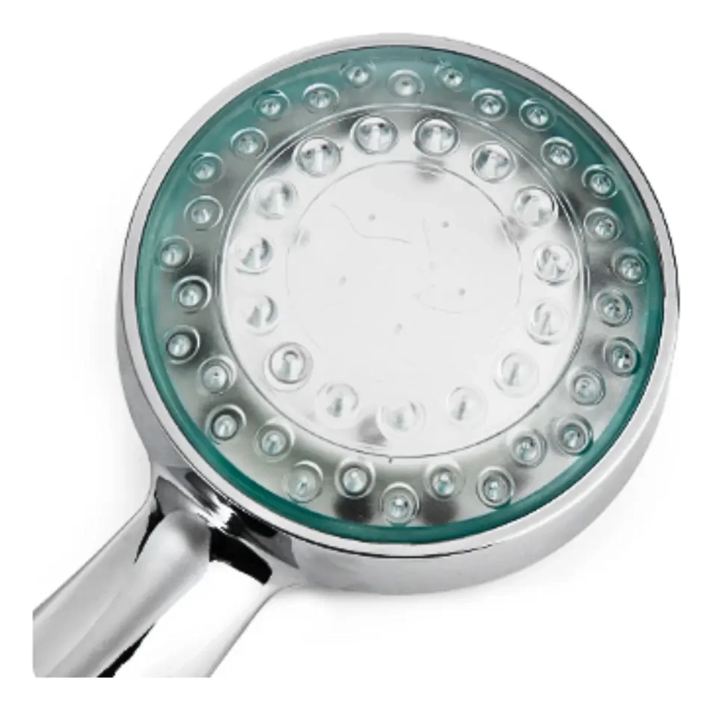 CABEZAL DUCHA MANGO LUZ LED RGB FILTRO AHORRO PURIFICA AGUA - 4