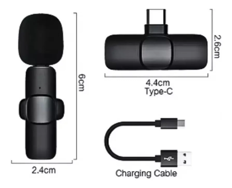 MICROFONO PORTATIL INALAMBRICO COMPATIBLE CON IOS Y ANDROID - 3