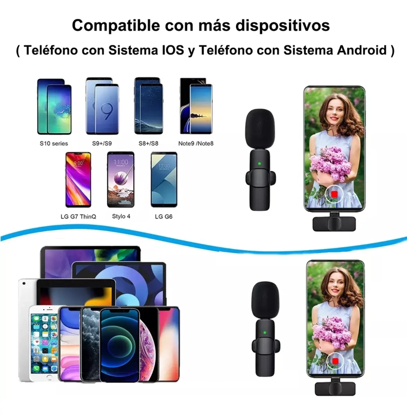 PACK 2 MICROFONOS INALAMBRICO CONEXION TIPO USB-C - 5