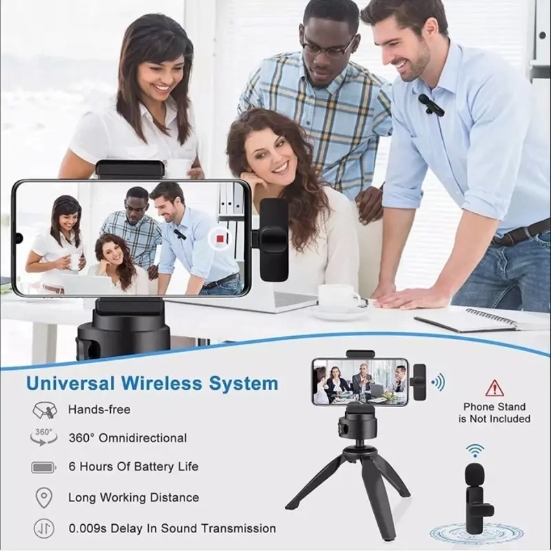 PACK 2 MICROFONOS INALAMBRICO CONEXION TIPO USB-C - 6
