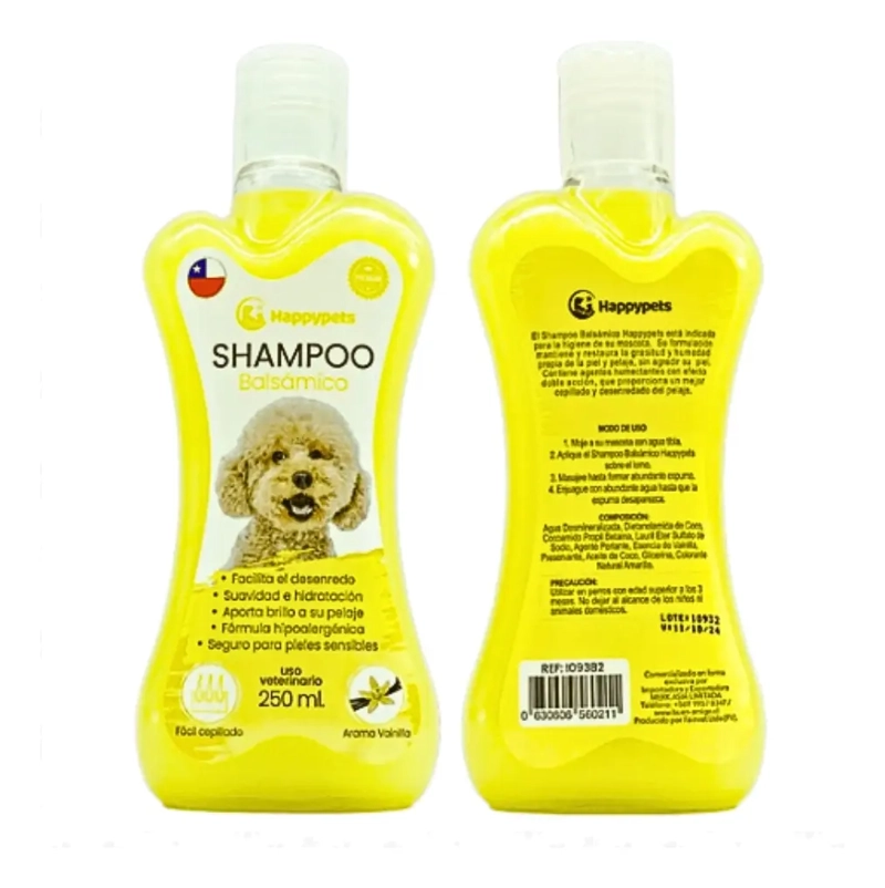 SHAMPOO BALSAMICO DESENREDANTE PARA PERROS HAPPY PETS 250ML - 3