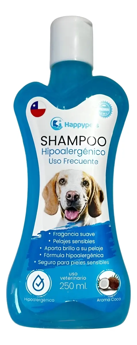 SHAMPOO HIPOALERGENICO PIEL SENSIBLE PERROS 250ML HAPPYPETS - 1
