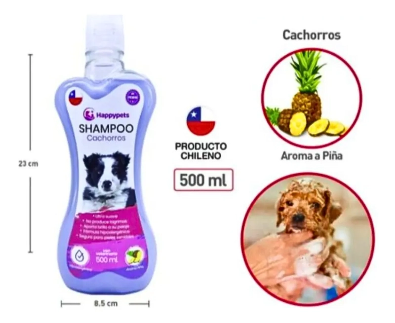 SHAMPOO PARA PERROS CACHORROS HIPOALERGE NICO 500ML HAPPYPETS - 2