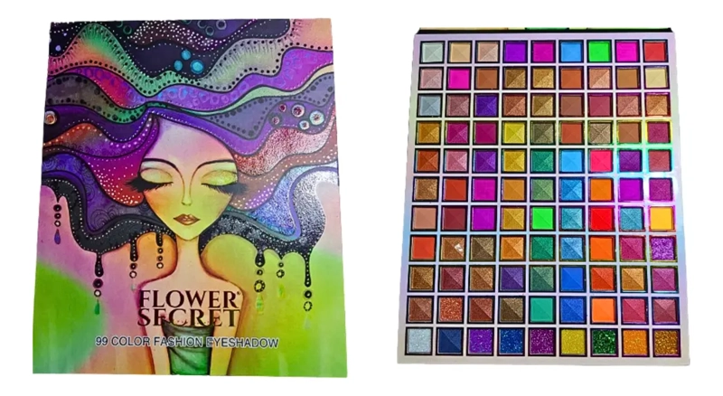 PALETA DE SOMBRAS FASHION EYESHADOW 99 COLORES FLOWER SECRET - 4