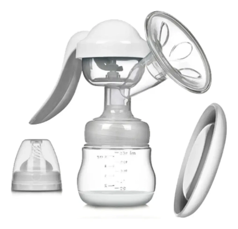 EXTRACTOR SACA LECHE MATERNA MANUAL CON VASO BOCA ANCHA - 1