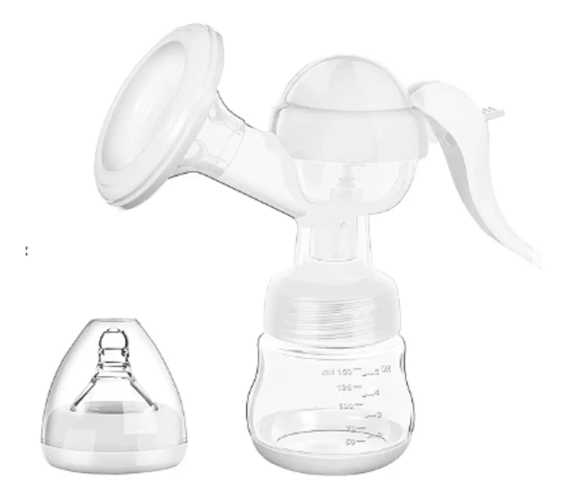EXTRACTOR SACA LECHE MATERNA MANUAL CON VASO BOCA ANCHA - 3