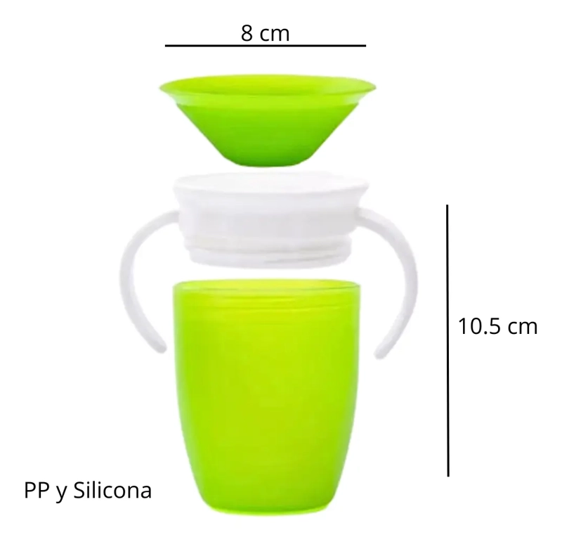 VASO TAZA ANTIDERRAME MAGICA PARA BEBES Y NIÑOS 360° - 4