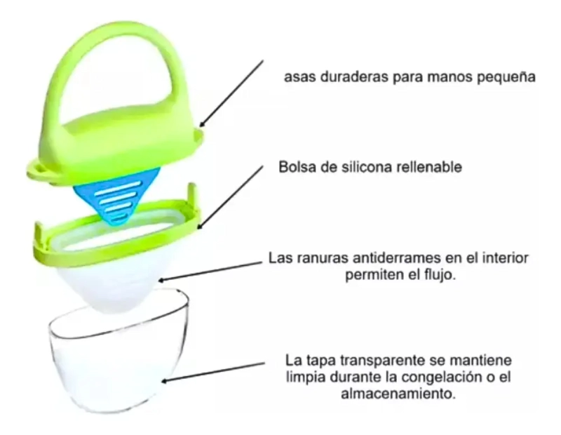 CHUPETE ALIMENTARIO MORDEDOR MOLDE PARA HELADO BEBES - 2