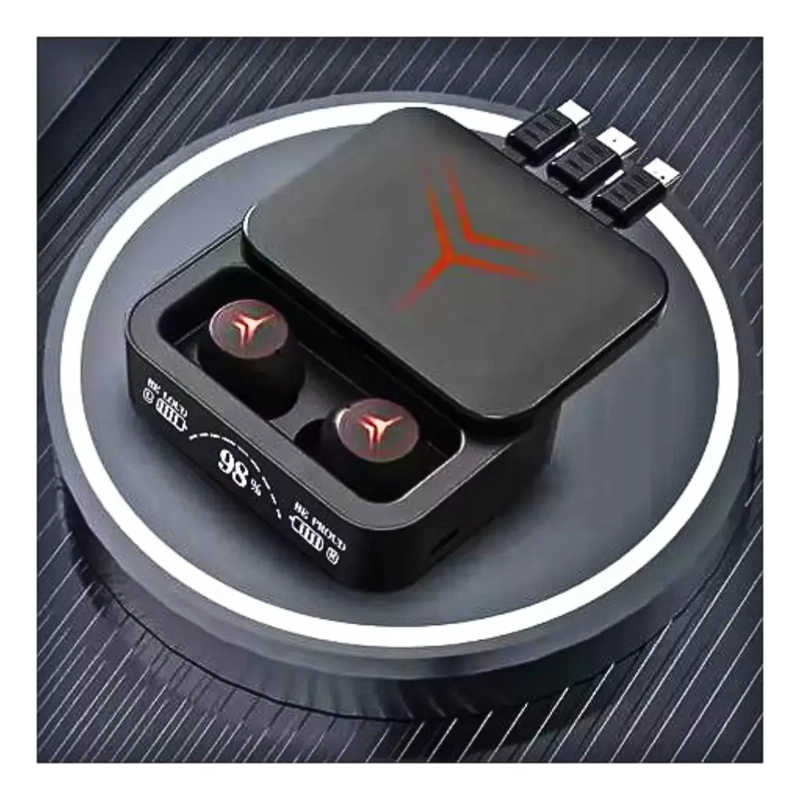 AUDIFONOS INALAMBRICO CON CAJA DE CARGA 3 CABLES 2000 MAH - 5