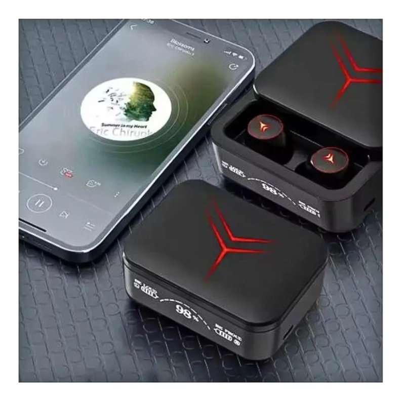 AUDIFONOS INALAMBRICO CON CAJA DE CARGA 3 CABLES 2000 MAH - 7