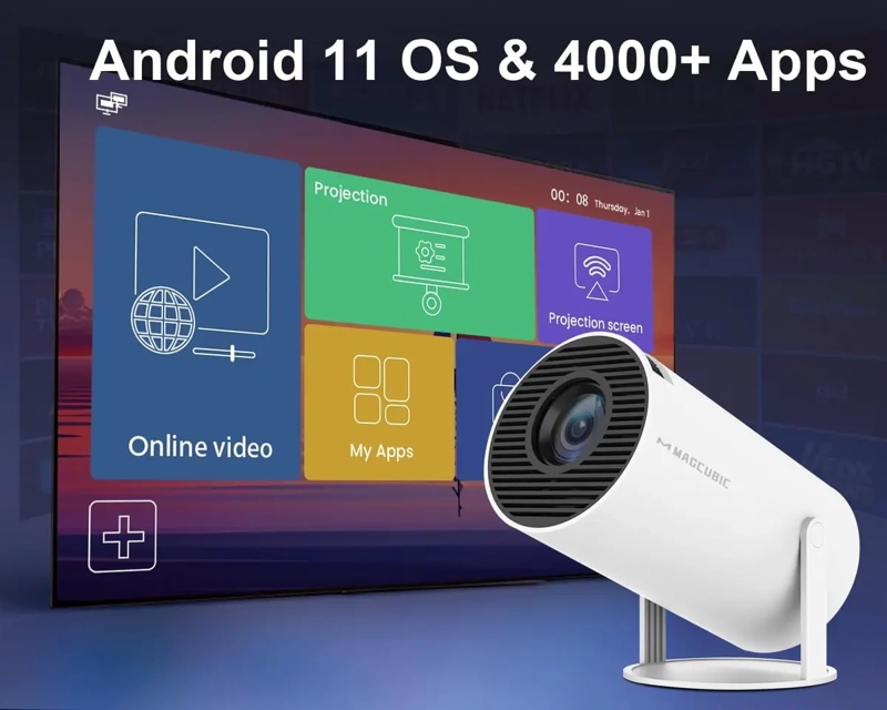 PROYECTOR MINI HY300 PROFESIONAL 4K HD WIFI SMARTTV PORTATIL - 5