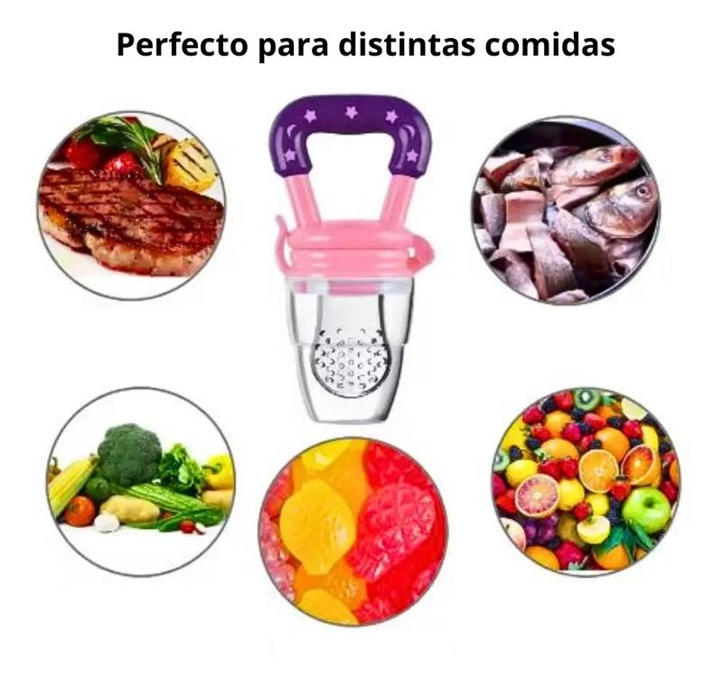 CHUPETE MORDEDOR ALIMENTARIO DE FRUTAS BEBES + 2 REPUESTOS - 5