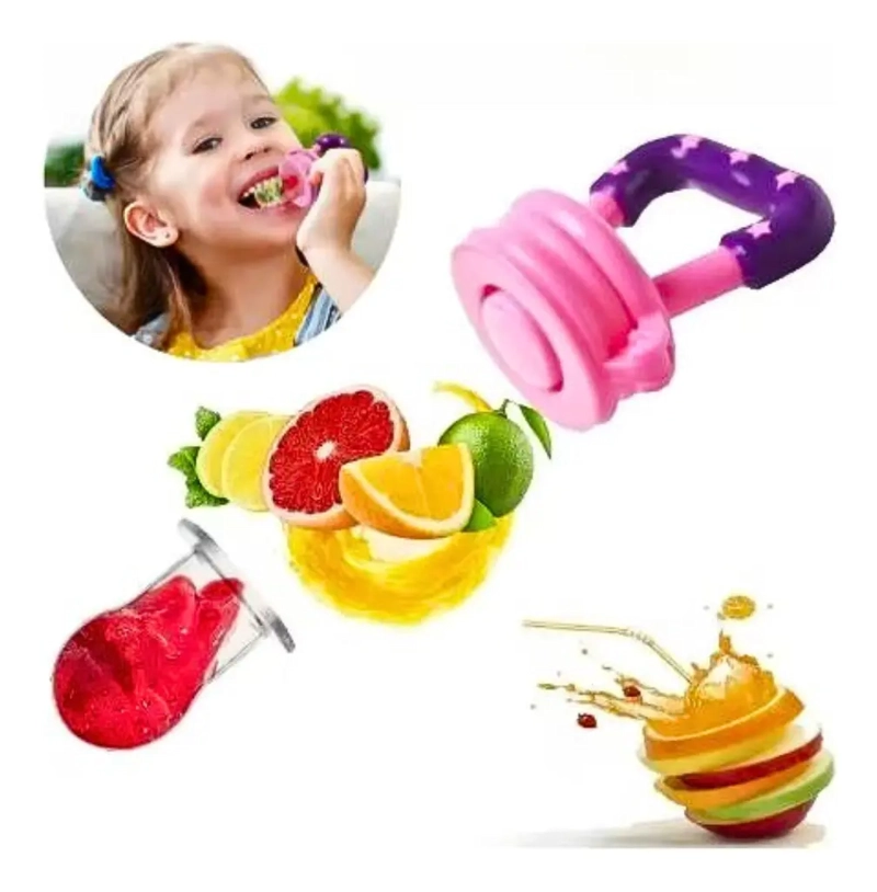 CHUPETE MORDEDOR ALIMENTARIO DE FRUTAS BEBES + 2 REPUESTOS - 9