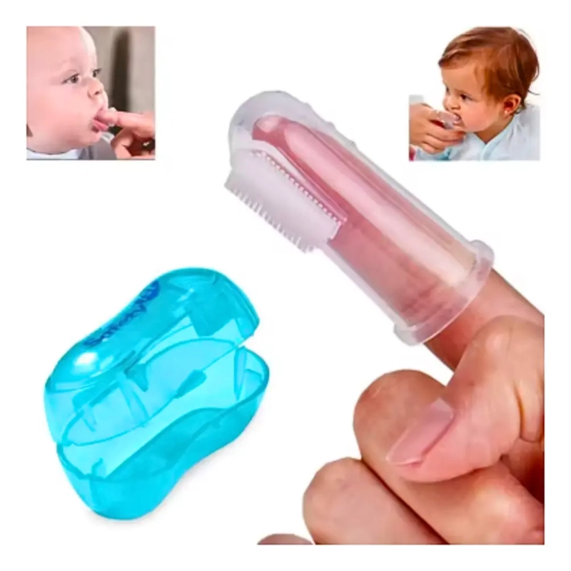 CEPILLO DEDAL DE DIENTES BEBE S + CAJITA DE ALMACENAMIENTO - 3