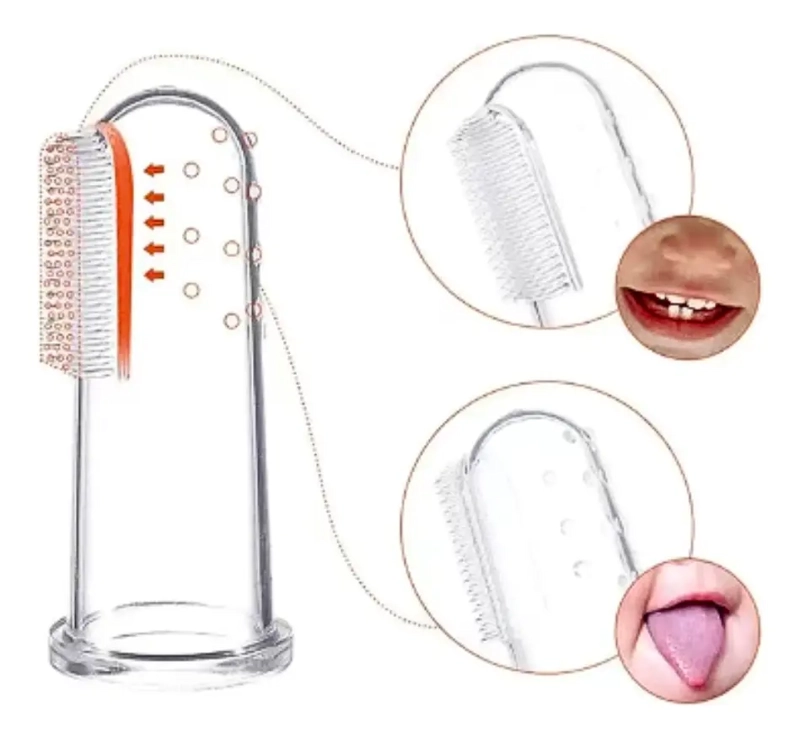 CEPILLO DEDAL DE DIENTES BEBE S + CAJITA DE ALMACENAMIENTO - 8
