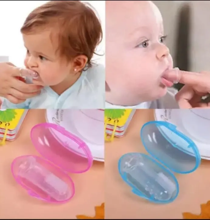 CEPILLO DEDAL DE DIENTES BEBE S + CAJITA DE ALMACENAMIENTO - 9