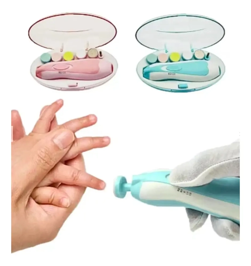 LIMA PARA UÑAS CORTADOR ELE CTRICO PARA BEBES LUZ SILENCIOSO - 2